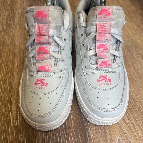 Nike Gray and PinkAir Force 1 (Pre-Owned) Grade School: Size 5